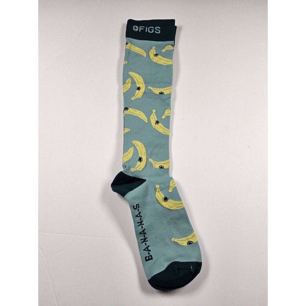 FIGS Compression This Shift Is Bananas Nurse Medical Socks Size S